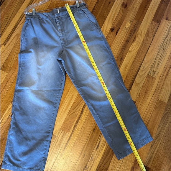 Free People Light Blue/ grey Cleo Washed Chino Pants size 12 - Picture 8 of 17